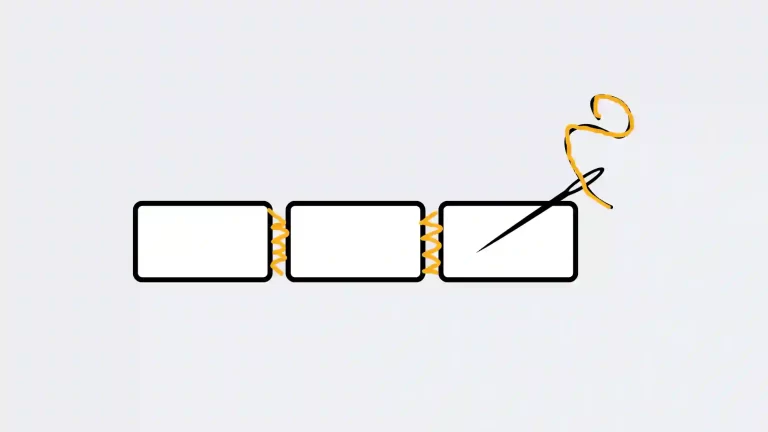 Stitching images together with needle and thread