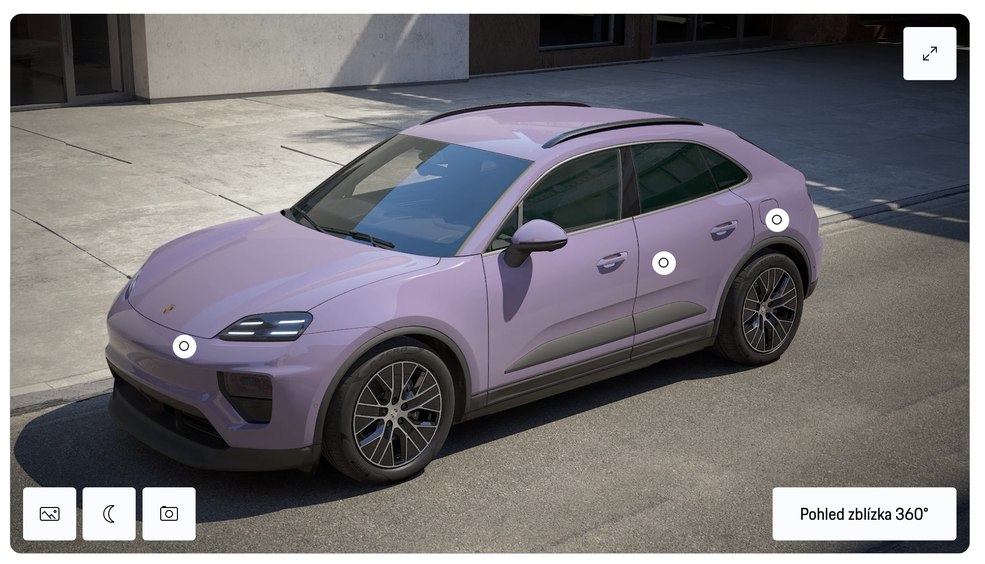 a 3D configurator of a Porshe car in a digital interactive experience